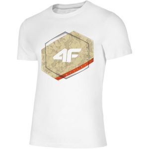 4F PÁNSKÉ TRIKO bílá M - Pánské tričko
