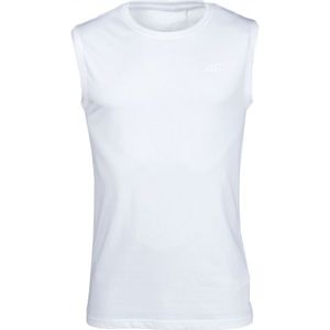 4F PÁNSKÉ TRIKO bílá L - Pánské tričko bez rukávů