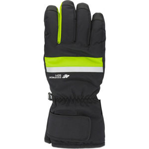 4F SKI GLOVES Lyžařské rukavice, Černá,Bílá,Světle zelená, velikost L