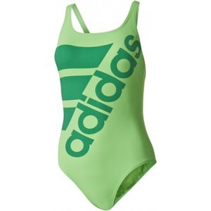 adidas SOLID SWIMSUIT zelená 36 - Dámské jednodílné plavky