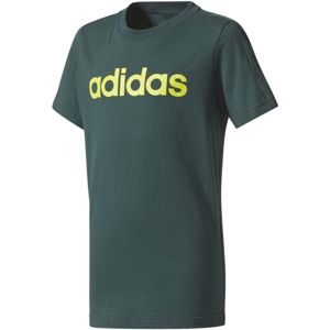 adidas LINEAR TEE tmavě zelená 164 - Chlapecké triko