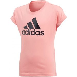 adidas YG LOGO TEE růžová 116 - Dívčí triko