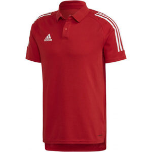 adidas CON20 POLO červená M - Pánské polo tričko