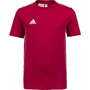 adidas CORE 18 TEE Dětské tričko, červená, veľkosť 152