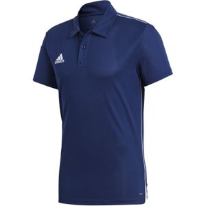 adidas CORE18 POLO Polo triko, tmavě modrá, velikost M