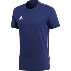 adidas CORE18 TEE modrá M - Pánské fotbalové tričko