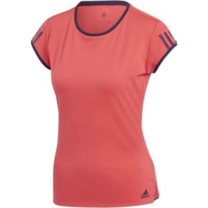 adidas CLUB 3 STRIPES TEE oranžová XS - Dámské sportovní tričko