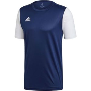 adidas ESTRO 19 JSY Pánský fotbalový dres, Tmavě modrá,Bílá, velikost