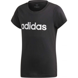 adidas YG E LIN TEE Dívčí triko, černá, veľkosť 152