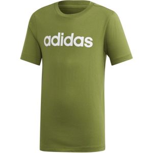 adidas ESSENTIALS LINEAR T-SHIRT zelená 164 - Chlapecké tričko
