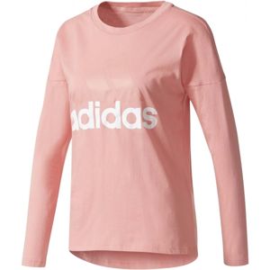 adidas ESSENTIALS LINEAR LONGSLEEVE světle růžová M - Dámské tričko