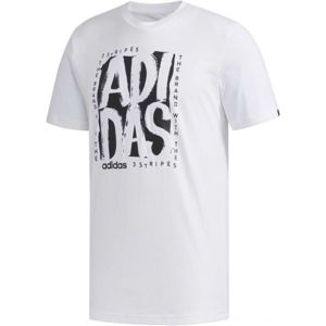adidas STMP TEE bílá S - Pánské tričko
