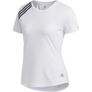 adidas RUN IT TEE 3S W bílá L - Dámské sportovní tričko