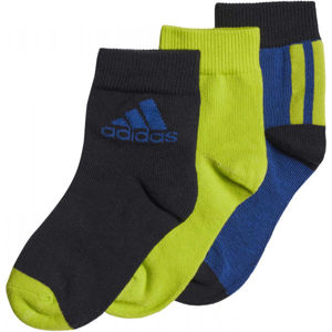 adidas LK ANKLE S 3PP Dětské ponožky, Černá,Zelená,Modrá, velikost