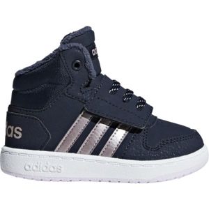 adidas HOOPS MID 2.0 I Dětské volnočasové boty, tmavě modrá, velikost 24