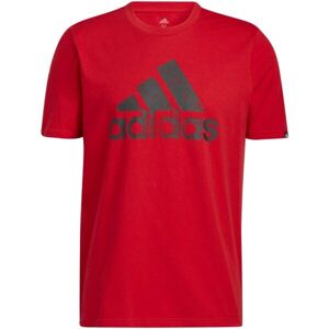 adidas BRUSH G TEE Pánské tričko, Červená,Černá, velikost S