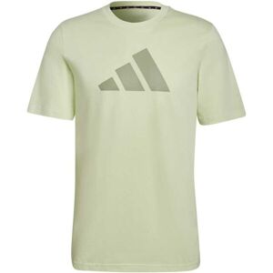 adidas FI 3BAR TEE Pánské tričko, světle zelená, velikost L