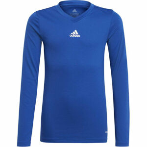 adidas TEAM BASE LONG SLEEVE TEE Juniorské fotbalové triko, modrá, veľkosť 152