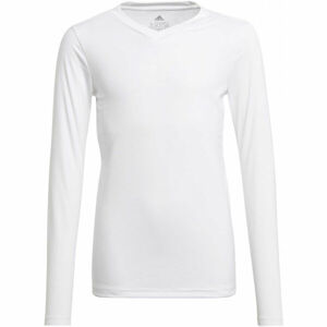 adidas TEAM BASE LONG SLEEVE TEE Juniorské fotbalové triko, bílá, veľkosť 116