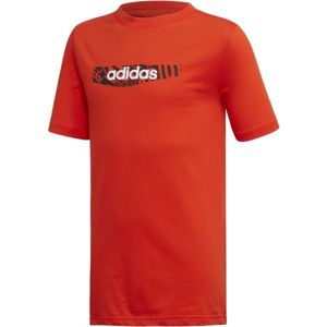 adidas YB E GRAPH TEE oranžová 140 - Chlapecké tričko