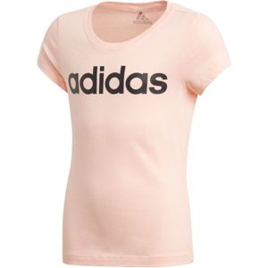 adidas YG LINEAR TEE růžová 116 - Dívčí triko