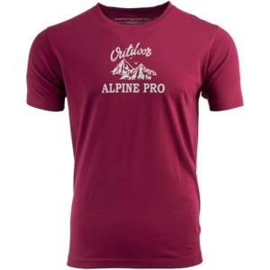 ALPINE PRO DARNELL 2 vínová XL - Pánské triko