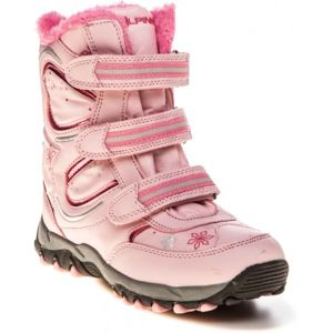 ALPINE PRO KABUNI růžová 35 - Dětská zimní obuv pro volný čas
