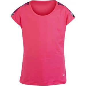 Axis FITNESS T-SHIRT GIRL Dívčí fitness triko, Růžová,Bílá, velikost 116