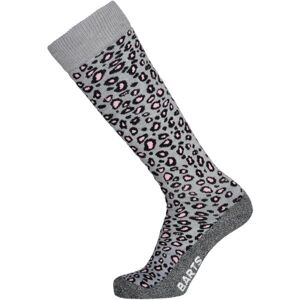 BARTS SKISOCK ANIMAL PRINT HEATHER Lyžařské ponožky, šedá, veľkosť 35/38