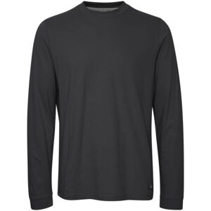BLEND REGULAR FIT Pánské tričko s dlouhým rukávem, tmavě šedá, veľkosť L