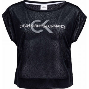 Calvin Klein CROPPED SHORT SLEEVE T-SHIRT černá M - Dámské tričko