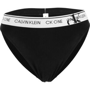 Calvin Klein FADED GLORY-HIGH LEG TANGA Dámské kalhotky, černá, velikost S