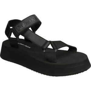 Calvin Klein SANDAL VELCRO WEBBING Dámské sandály, černá, velikost