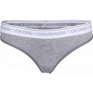 Calvin Klein THONG šedá XS - Dámská tanga
