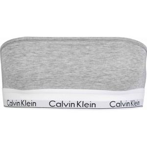 Calvin Klein UNLINED BANDEAU Podprsenka bez ramínek, šedá, velikost M