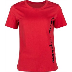 Champion CREWNECK T-SHIRT Dámské tričko, Červená,Černá, velikost