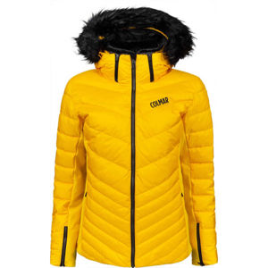 Colmar ANCOLIE SKI JACKET WITH DETACHABLE FUR Dámská péřová lyžařská bunda, žlutá, velikost 40