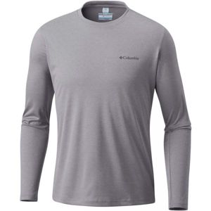 Columbia ZERO RULES LS SHRT M Pánské sportovní tričko, šedá, velikost S