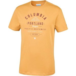 Columbia LEATHAN TRAIL TEE žlutá L - Pánské triko