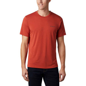 Columbia MAXTRAIL SS LOGO TEE Pánské triko, Červená,Tmavě šedá, velikost