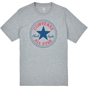 Converse CHUCK PATCH TEE Pánské triko, šedá, velikost L