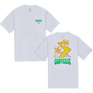 Converse MUNCHY STAR CHEVRON TEE Pánské triko, Bílá,Zelená,Žlutá, velikost