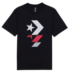 Converse REPEATED STAR CHEVRON TEE černá S - Pánské tričko