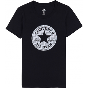 Converse VOLTAGE CHUCK PATCH NOVA TEE černá M - Dámské tričko