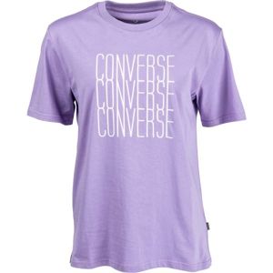 Converse LOGO REMIX TEE fialová XL - Pánské tričko