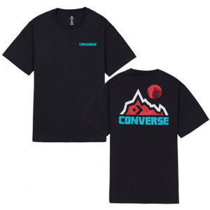 Converse MOUNTAIN MOON GRAPHIC SHORT SLEEVE T-SHIRT černá XXL - Pánské tričko