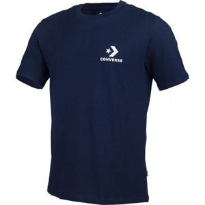 Converse LEFT CHEST STAR CHEVRON SHORT SLEEVE COTTON T-SHIRT tmavě modrá XL - Pánské tričko