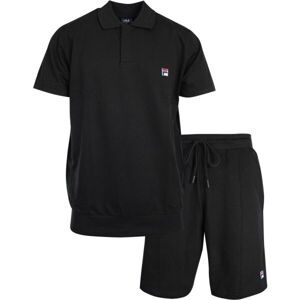 Fila SET LONG SLEEVES T-SHIRT SHORT PANTS IN FRENCH TERRY Pánské pyžamo, černá, velikost