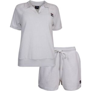 Fila SET POLO AND SHORT PANTS IN SPONGE TERRY Dámské pyžamo, bílá, velikost