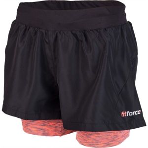 Fitforce 2V1 NOTY černá M - Dámské fitness šortky